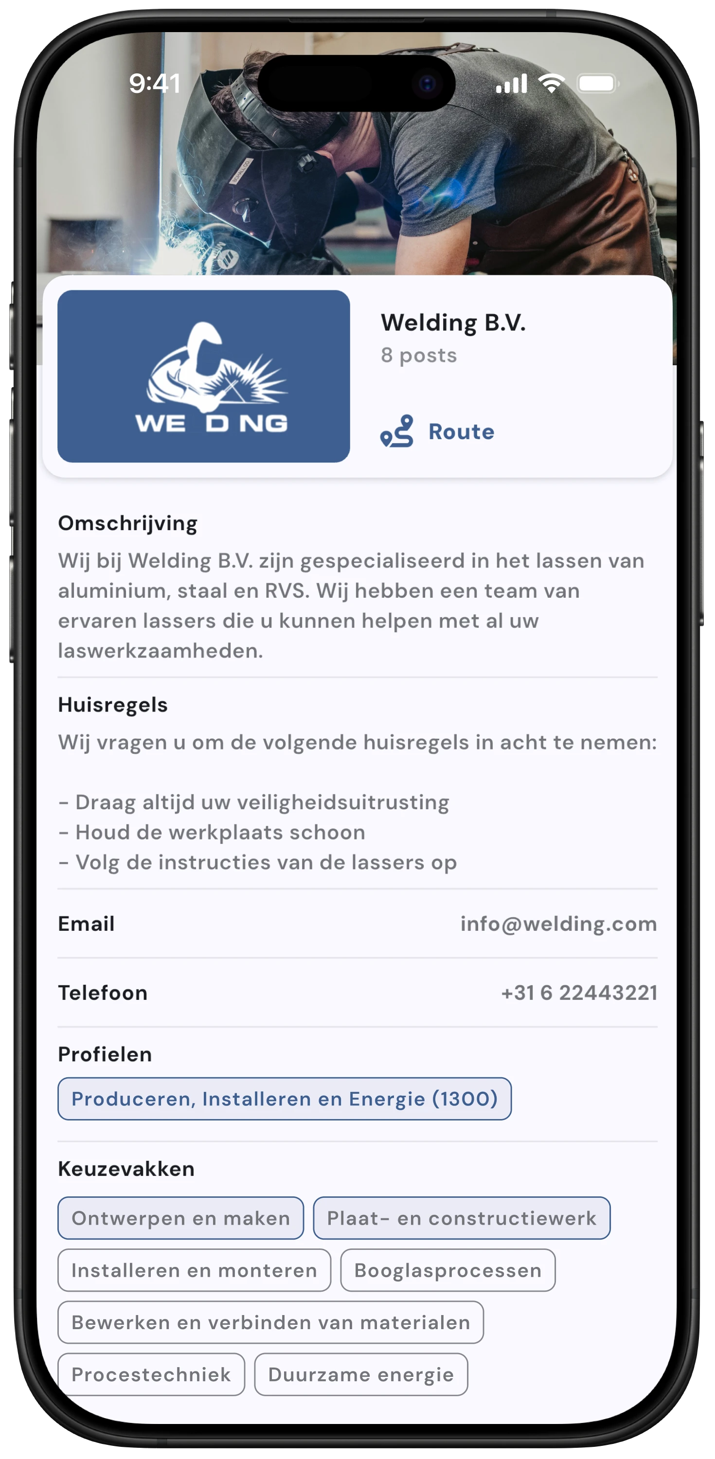 Bedrijven ontdekken in sam/sam student app - hybride educatie, bedrijfsinformatie en praktijkervaring